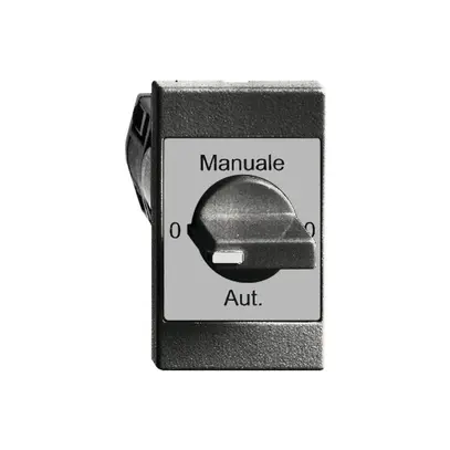 Interr. rot. INS 0-Manuale-0-Aut FH 2/1L nero con manopola 
