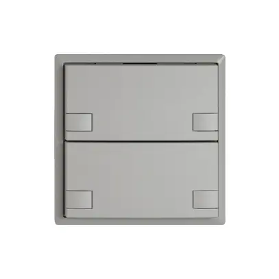 Pulsante universale EDIZIO.liv UNI SNAPFIX® 12…48V s.LED 2× com.2T grc 