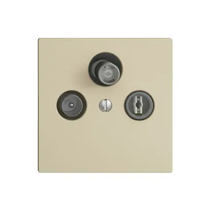 Prise d'antenne SAT/TV/R DB53 EDIZIOdue vanille, avec raccord SAT-F 