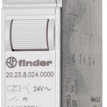 Teleruttore AMD Finder 1NO+1 NC 16A Chius Acc/Acc Chius, 12VAC 