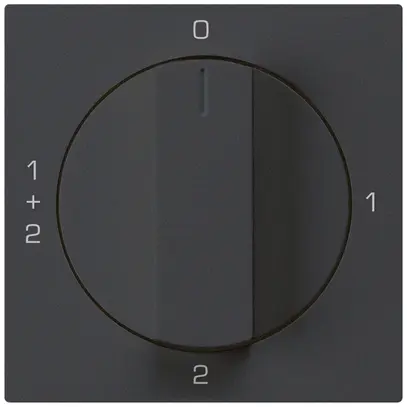 Kit frontal pour interrupteur rotatif S1 60×60mm kallysto 0-1-1+2-2 noir 