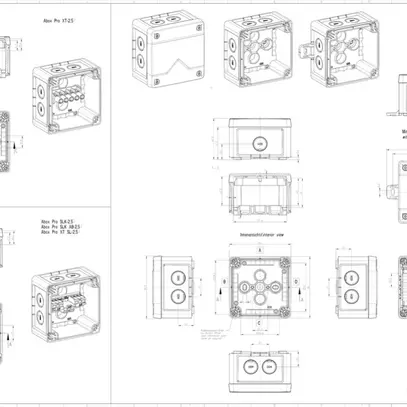 Boîte de dérivation AP Spelsberg Abox Pro 025-L/sw 92×92×60mm IP69 no 