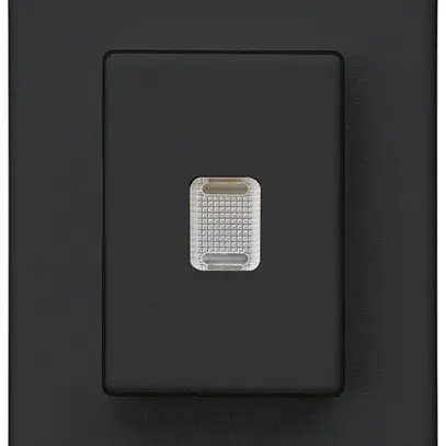 Pulsante INS Hager FLF 10A/250V 0/2L illuminato nero 