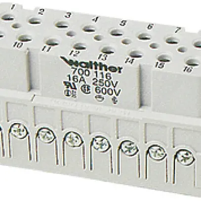 Intérieur de prise femelle A16 0.5…2.5mm² 20…14AWG avec protection de fil 