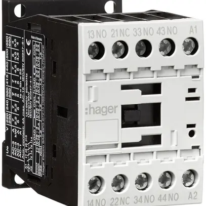 Hilfsschütz Hager 3 Schliesser+1 Öffner 4A bei AC-15 Spulenspannung 24VAC 