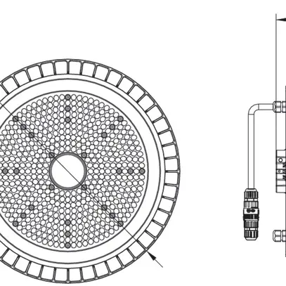 Projecteur de salle LED CoreLine BY122P 205W 30000lm 4000K IP65 VWB DALI gris 