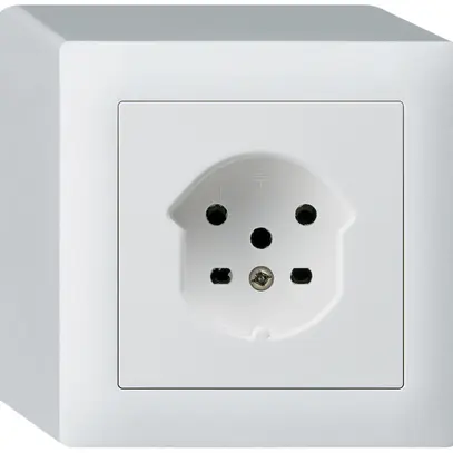 Prise AP kallysto T15 blanc bornes à vis 