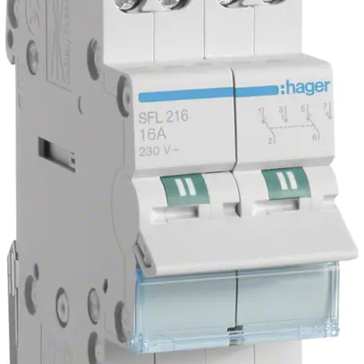 Invertitore AMD Hager SFL 16A 230V 0 chiusura 0 apertura 2 invertitore 2UM 