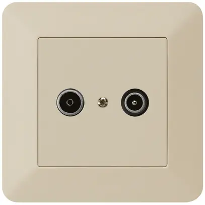Prise de passage ENC kallysto.trend R/TV 19dB beige 
