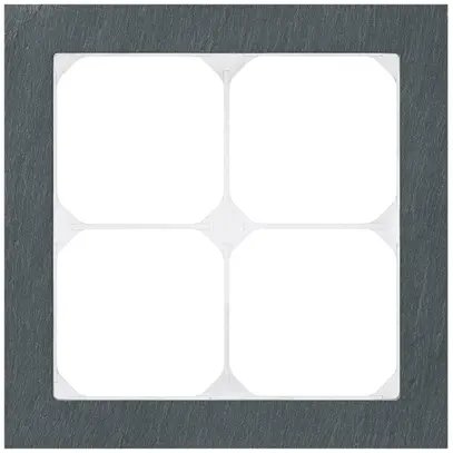 Cadre de recouvrement KAL.art 2×2 154×154mm ardoise noir 