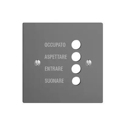 Placca frontale EDIZIOdue grigio scuro italiano 