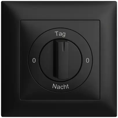 Kit front. 0-Tag-0-Nacht EDIZIOdue noir 88×88mm pour interr.rot 