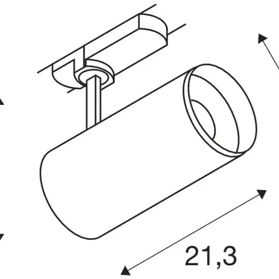 Spot LED SLV 3~ NUMINOS L DALI 28W 2475lm 2700K 60° Ø100×213mm bianco 