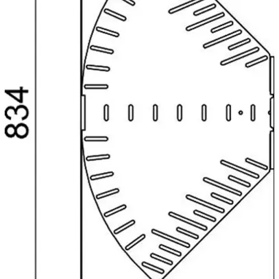 Gomito BET RB W regolabile 110×400mm acciaio zincato a nastro 