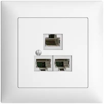 Scatola INC 3×RJ45/s 4P sep. EDIZIOdue R&M swissline bianco 
