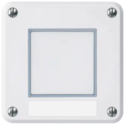 Contact à poussoir de sonnerie ENC Hager robusto IP55 avec plaquette blanc 