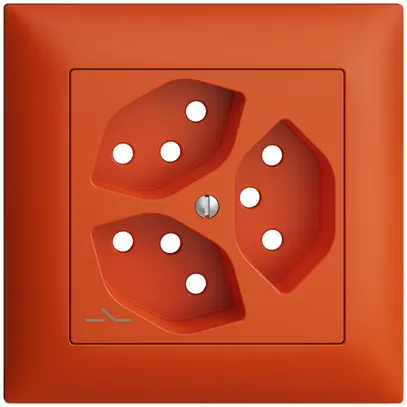 Frontset EDIZIOdue orange 88×88mm 3×T13/1 