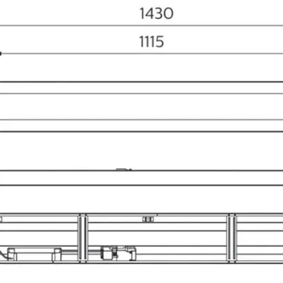 Plafoniera LED CoreLine SM136V OC 31W 4000K dimmbar 1500×200mm IP20, bianco 