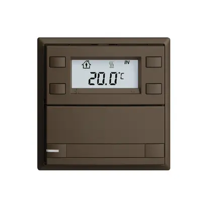 Poussoir RTH ENC KNX 1× EDIZIOdue F coffee, avec pap.+LED RGB 