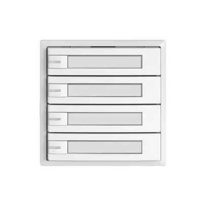 Pulsante universale EDIZIO.liv UNI SNAPFIX® 12…48V c.LED 4× com.1T targ.bi 