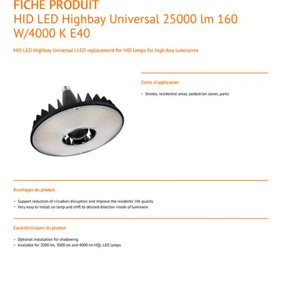 Lampada LED LEDVANCE Highbay Universal E40 160W 25000lm 4000K 