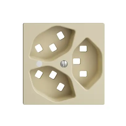 Kit frontal EDIZIOdue vanille 60×60mm 3×T23, lentille, 