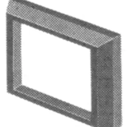 Quadro frontale EAO02 24×36mm a rilievo nero 