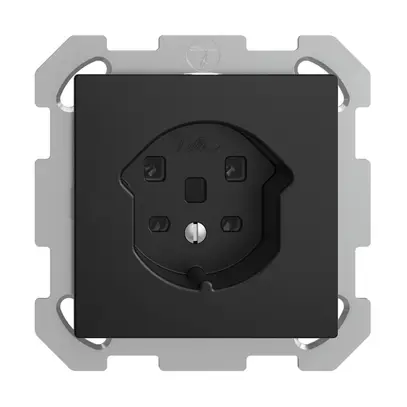 UP-Steckdose EDIZIOdue T25 16A schwarz, Schraubklemmen 