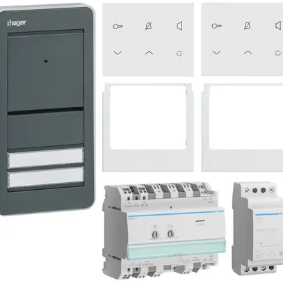 Set Audio elcom.home für 2Wohnungen Innenstation weiss/Aussenstation anthrazit 