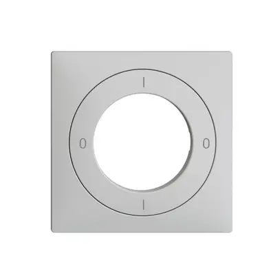 Kit frontale EDIZIOdue 0-1-0-1 60×60mm grigio chiaro, per interruttore a chiave 