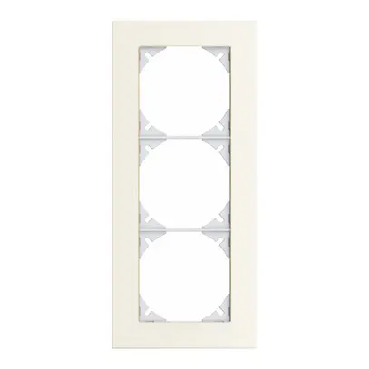 Cadre de rec.EDIZIOdue prestige 3×1 aluminium blanc 