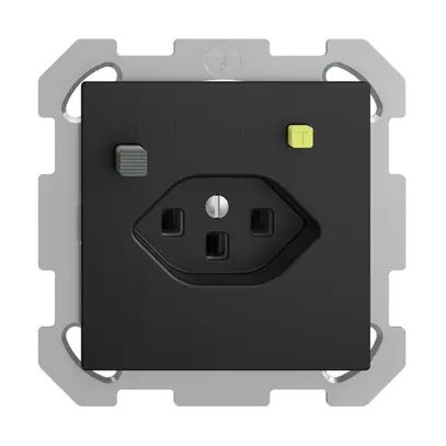 Prise ENC EDIZIOdue T23 FI 30mA FM, noir 