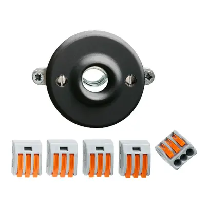 UP-Anschlussdose FH 5L schwarz 2.5mm² 500V 15A 3LNPE 