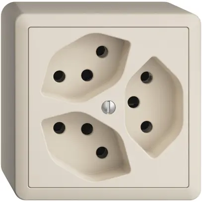 Prise AP EDIZIOdue 3×T13 crema 
