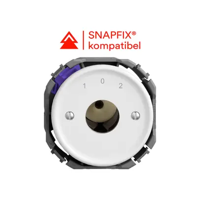 Interrupteur à clé STANDARDdue p.KABA 1514 a.2×retr.cont.sép.1P 1-0-2 p=67mm bc 