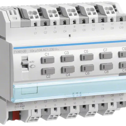 Module de sortie AMD KNX Hager system 10A décuple 