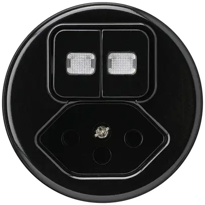 Inserto per combinazione luminosa basico 2×A-R/1L+T13 nero 2 lenti prot.bambini 