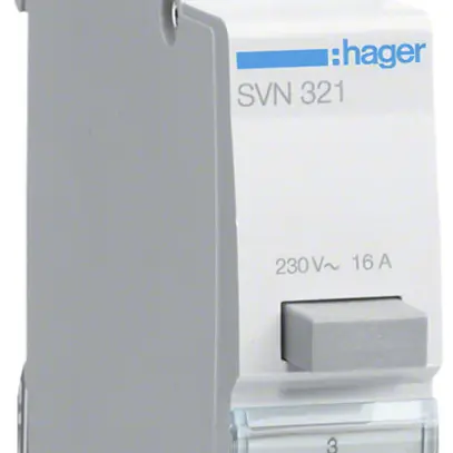Pulsante INS Hager 16A 230V 0 chiusura 1 apertura 0 invertitore grigio 1UM 