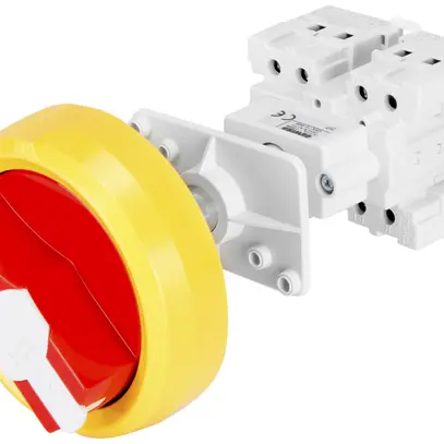 Interrupteur rotatif INC GEWISS 32A 0/4L (0-1) manette rouge/jaune 