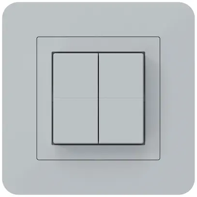 Pulsante senza fili Friends of Hue KTR, 4×, 94×94mm, grigio chiaro 