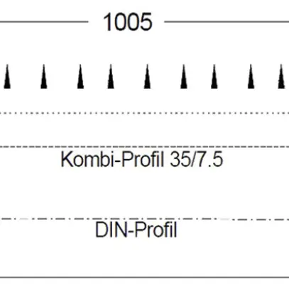Copertura HAG per distributore AP larghezza 1005mm aperto in alto 