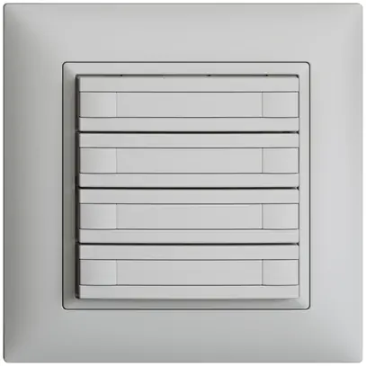 Pulsante INC KNX 4×EDIZIOdue grigio chiaro RGB senza LED con inserto carta 
