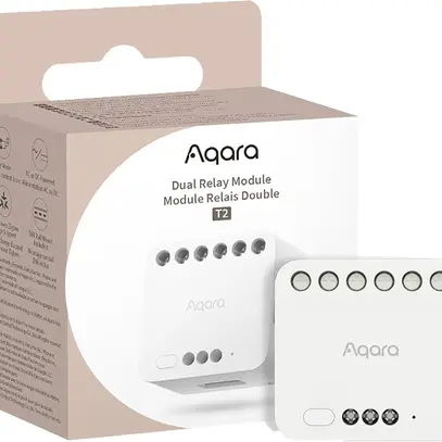 EB-RF-Schaltaktor Aqara DCM-K01 Zigbee 2-Kan 2500W 100…250V 2×DI 