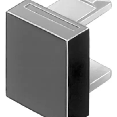 Capot à poussoir EAO01 13×13mm transparent, pour insertion, vert 
