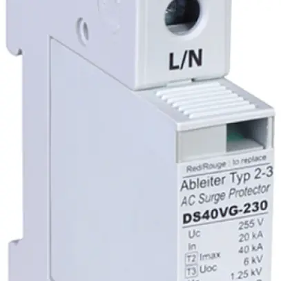 Parafulmine Flury DS 40VGS type 2+3, 1-poli 
