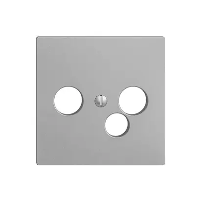 Placca frontale EDIZIOdue silver per presa di data per R/TV 