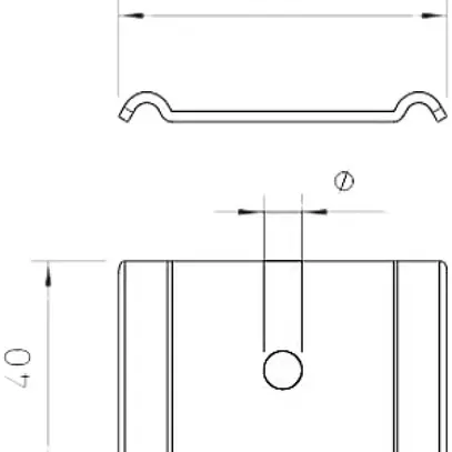 Pezzo di fissaggio Bettermann 60×40mm M6 zincata 