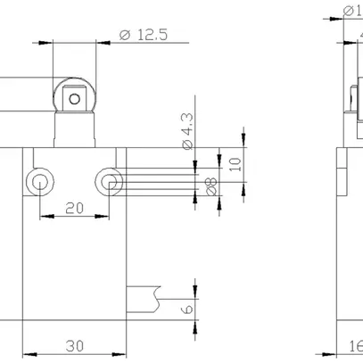 Interruttore di posizione Siemens 3SE5 30 1Ch/1R pulsante rotella met. cavo 2m 