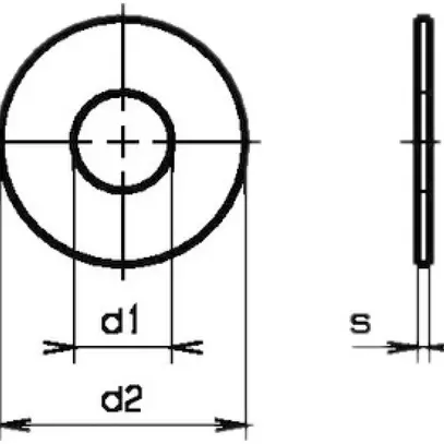 Rondelle M4 14×4.3×0.8mm DIN 125A zing.bl, demi-forte 