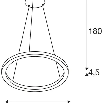 Lampada sospesa LED SLV ONE 60 UP/DOWN PHASE 24W 820lm 2700/3000K nero 